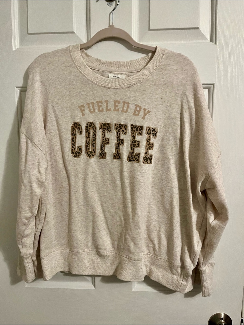 Fueled by Coffee Cream Graphic Sweatshirt - Women Maurices XXL